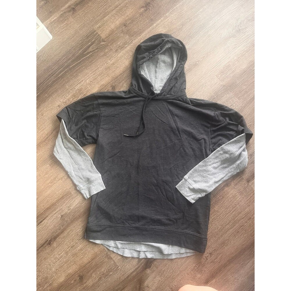 American Rag Men's Grey and Black Hoodie